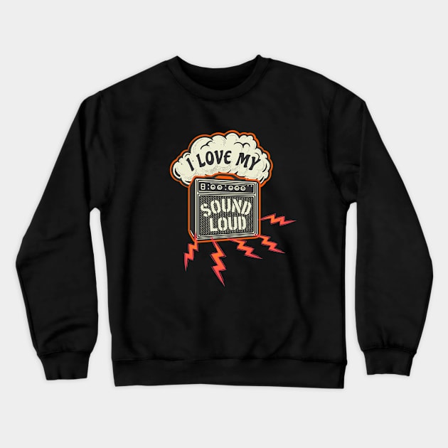 Sound Amplifier Vintage Sound Engineer Crewneck Sweatshirt by Foxxy Merch